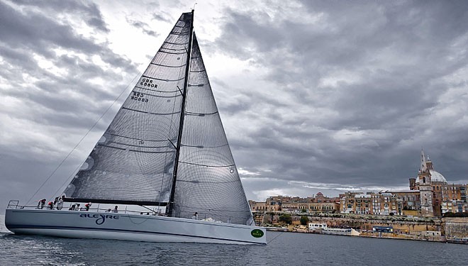 ALEGRE, Andres Soriano crossed the finish line Tuesday 0804am - Rolex Middle Sea Race © Rene Rossignaud